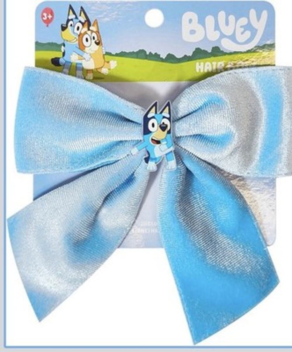 Bluey Long Tail Hair Bow for Girls with Alligator Clip with Charm of Bluey